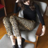 Ops&Ops No10 Classic Black flats with vintage Biba leopard-print trousers