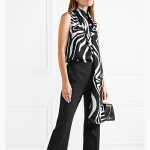 Emilio Pucci tie-neck Animal Print silk wrap top