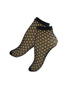 Falke Gill Net ankle stockings in black