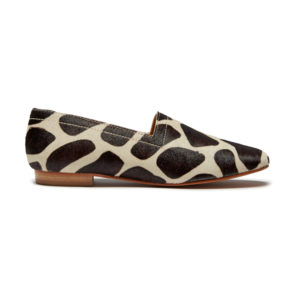 Ops&Ops No14 Giraffe lined ponyskin flats, side