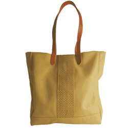 Sand and tan canvas tote