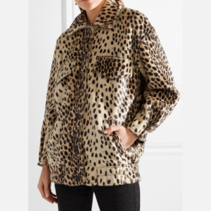 Malene Birger Tidara oversized leopard print bomber jacket