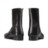 Ops&Ops No12 Classic Black leather boots with silver zipper back view
