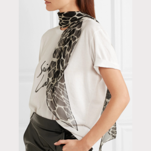 Saint-Laurent Cheetah print scarf in silk