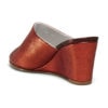 Ops&Ops No15 Flame red glitter leather mules back view