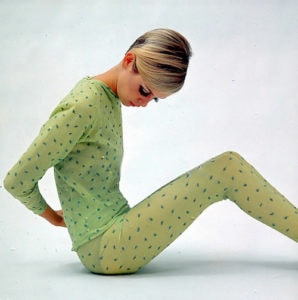 Twiggy in light green leotard pyjamas set